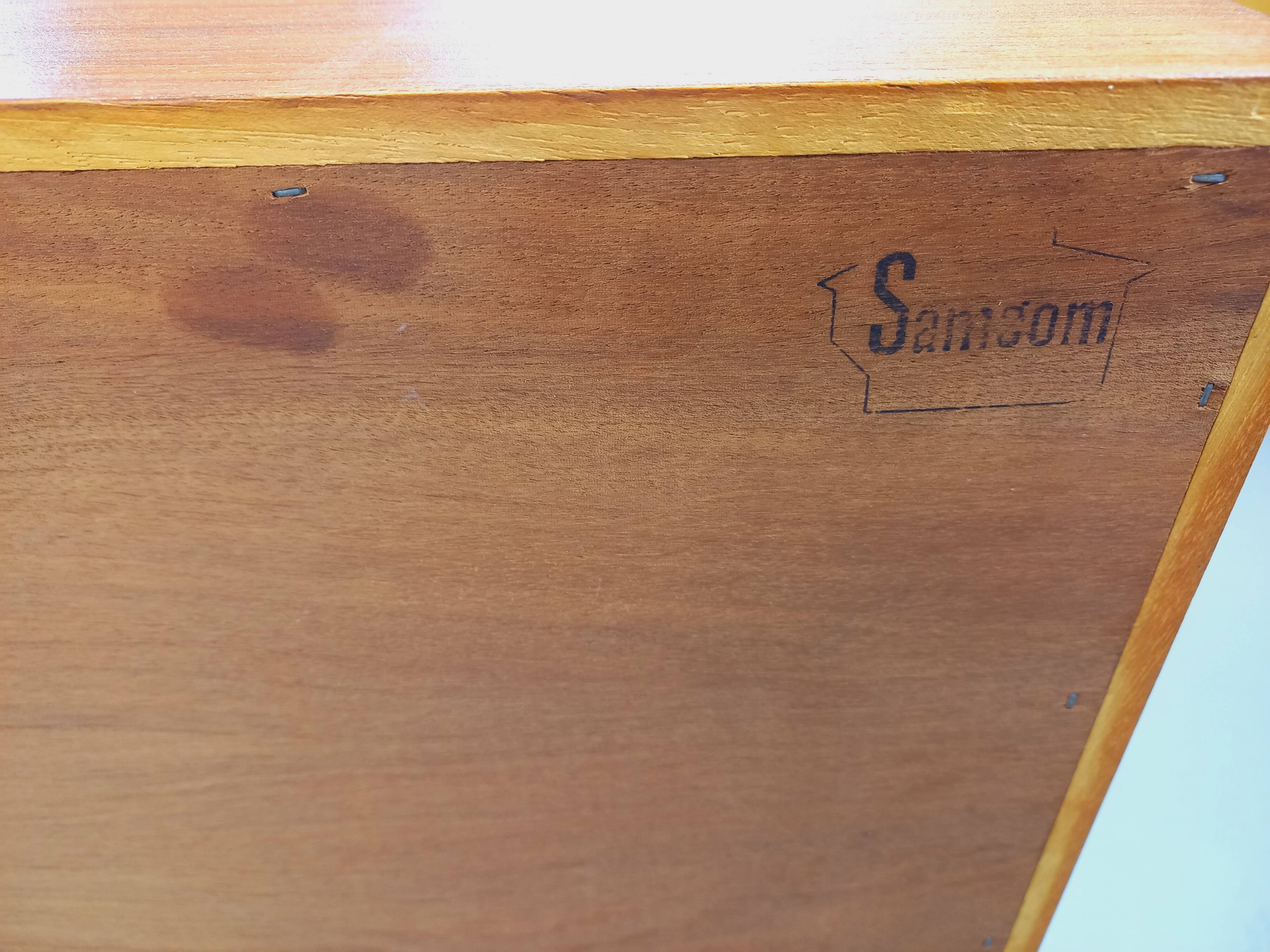 Vintage Scandinavian teak sideboard from the 60s by designer Edvard Valentinsen for Samcom