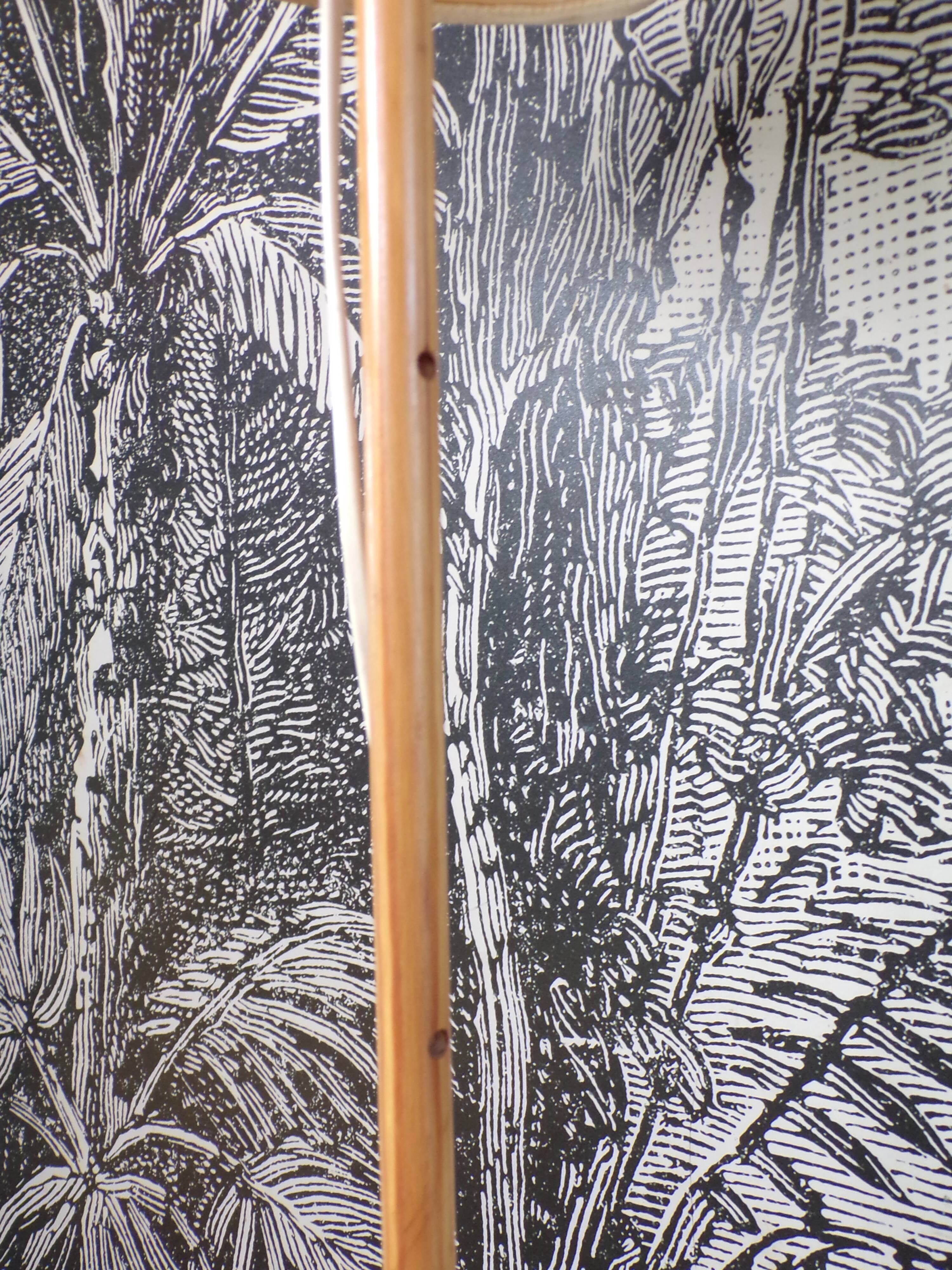 Scandinavian pine floor lamp