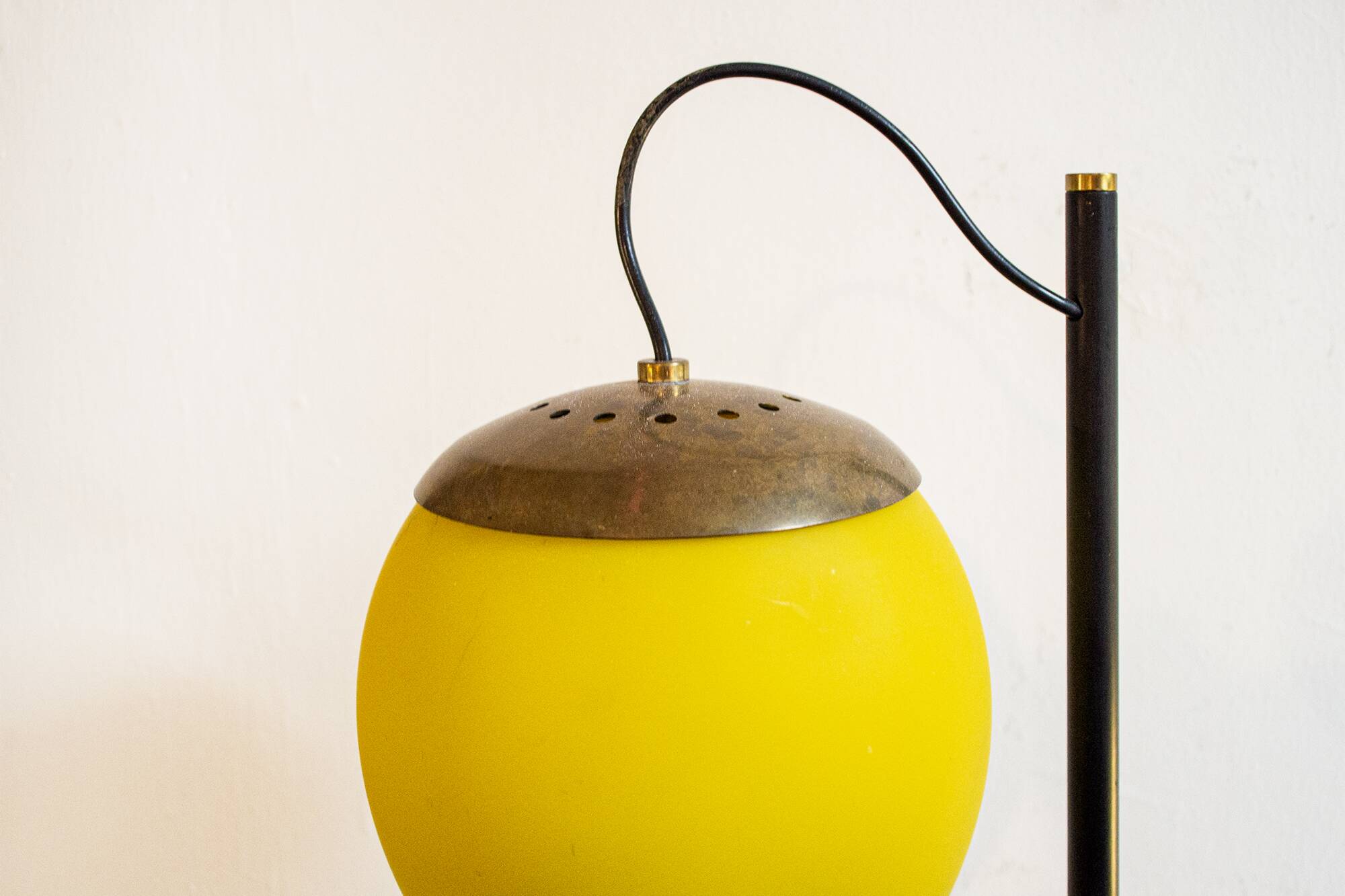 Vintage Italian Yellow Lamp from Stilnovo, 1950s