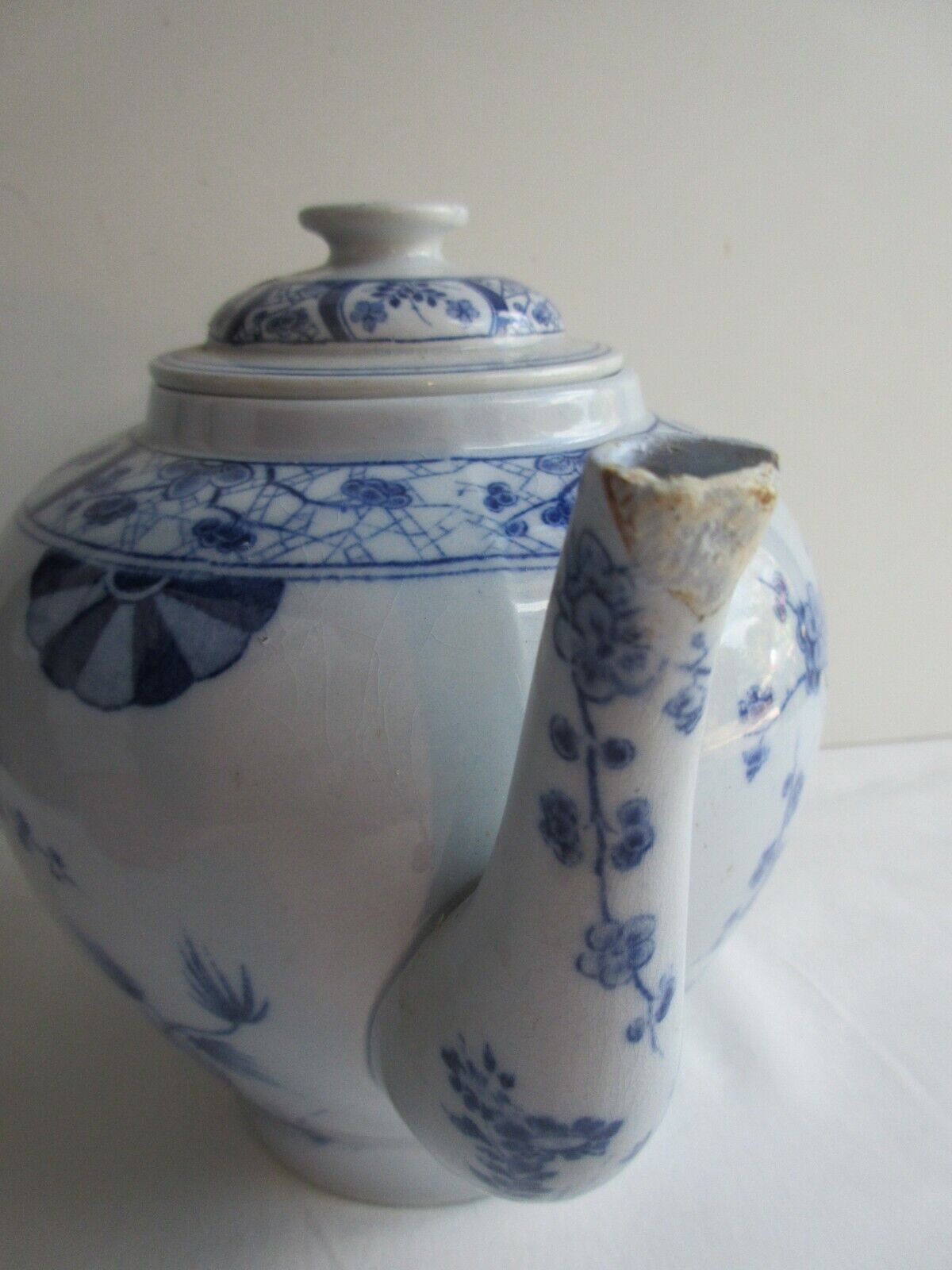 Rare teapot art nouveau 1880 creil montereau model japan