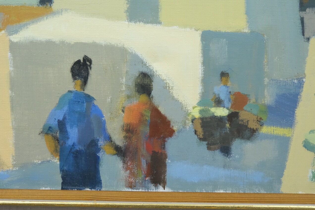 Stig Wernheden, Scandinavian Modern Landscape, 1960s, Oil on Canvas, Framed