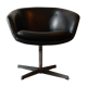 Pair of Pierre Paulin leather armchairs for Artifort 60s