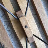 Folding wooden stool