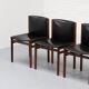 Italian Dining chair set by Tito Agnoli
