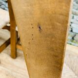 Set of 4 wooden and straw chairs