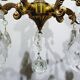 5-light Louis XV bronze and brass chandelier