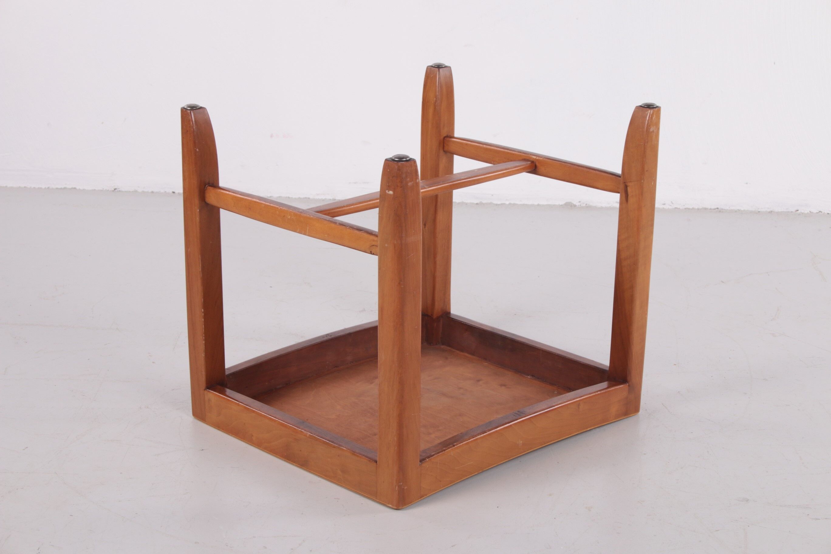 Danish beech wood sidetable / stool, 1960s