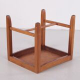 Danish beech wood sidetable / stool, 1960s