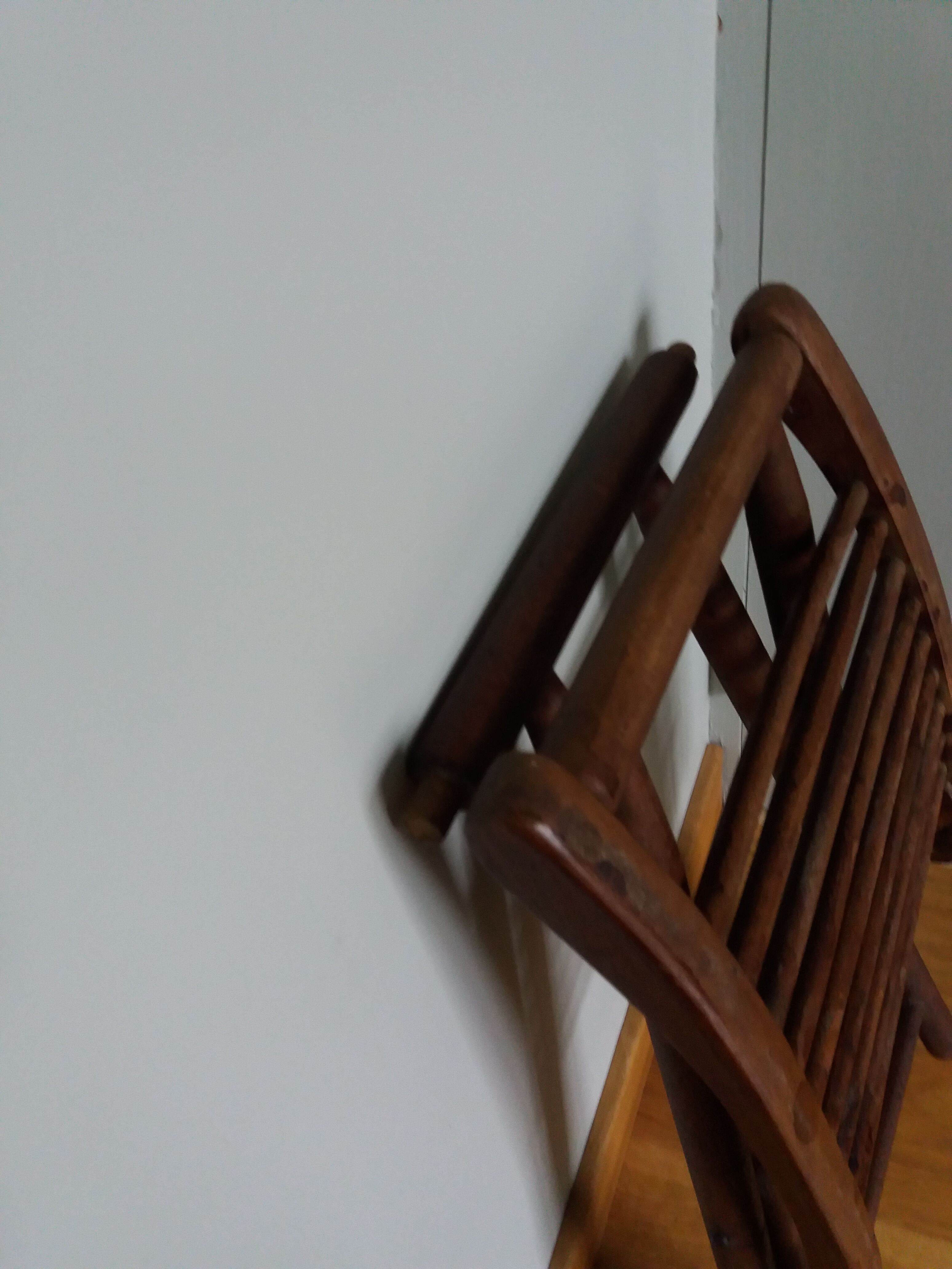 Folding wooden stool