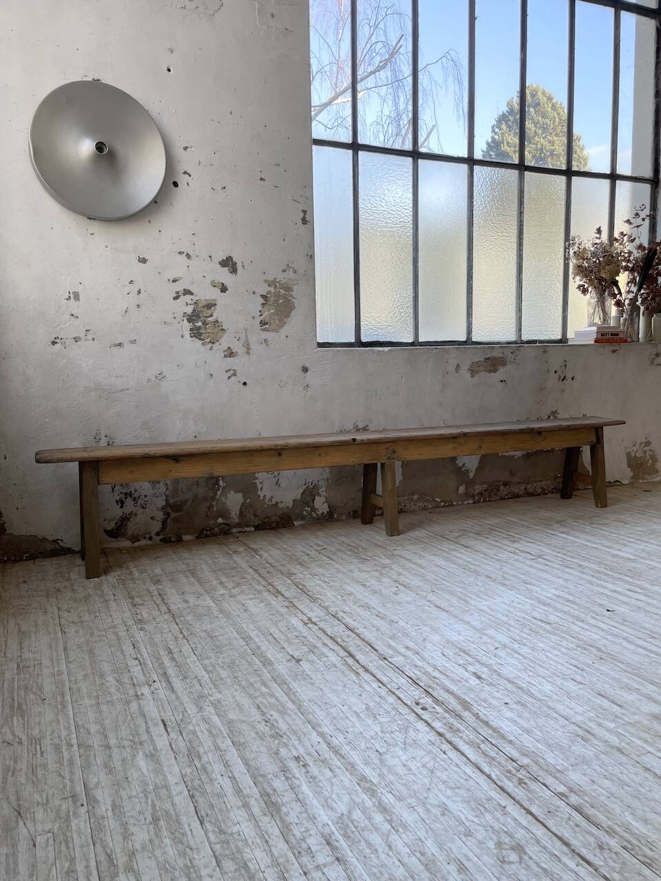 XL pine and oak bench 280 cm