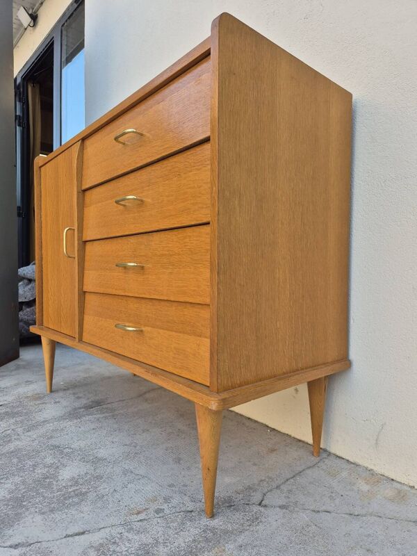 Enfilade bahut commode vintage 1950s chêne