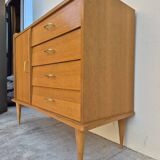 Enfilade bahut commode vintage 1950s chêne