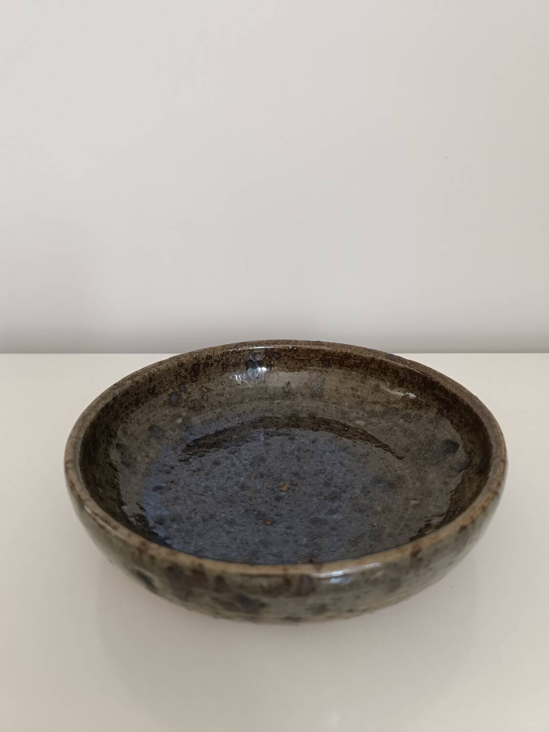 Vintage stoneware soup plate