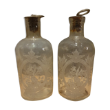 Bottle engraved with acid