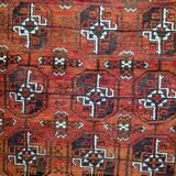 Ancient Afghan Baluch handmade carpet 92cm x 155cm 1900s, 1C381