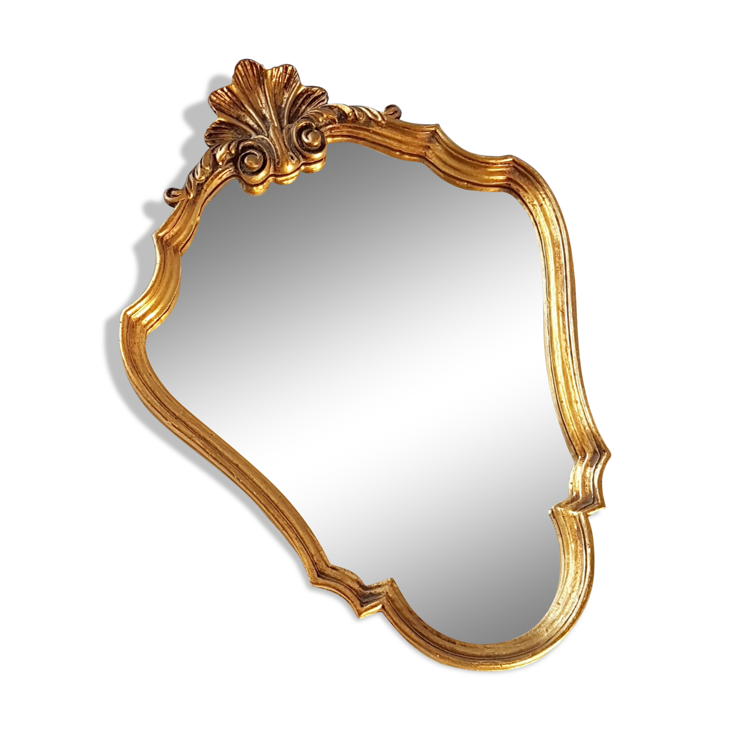 Mirror in gold stucco 42 X 60 cm