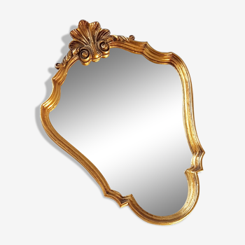 Mirror in gold stucco 42 X 60 cm