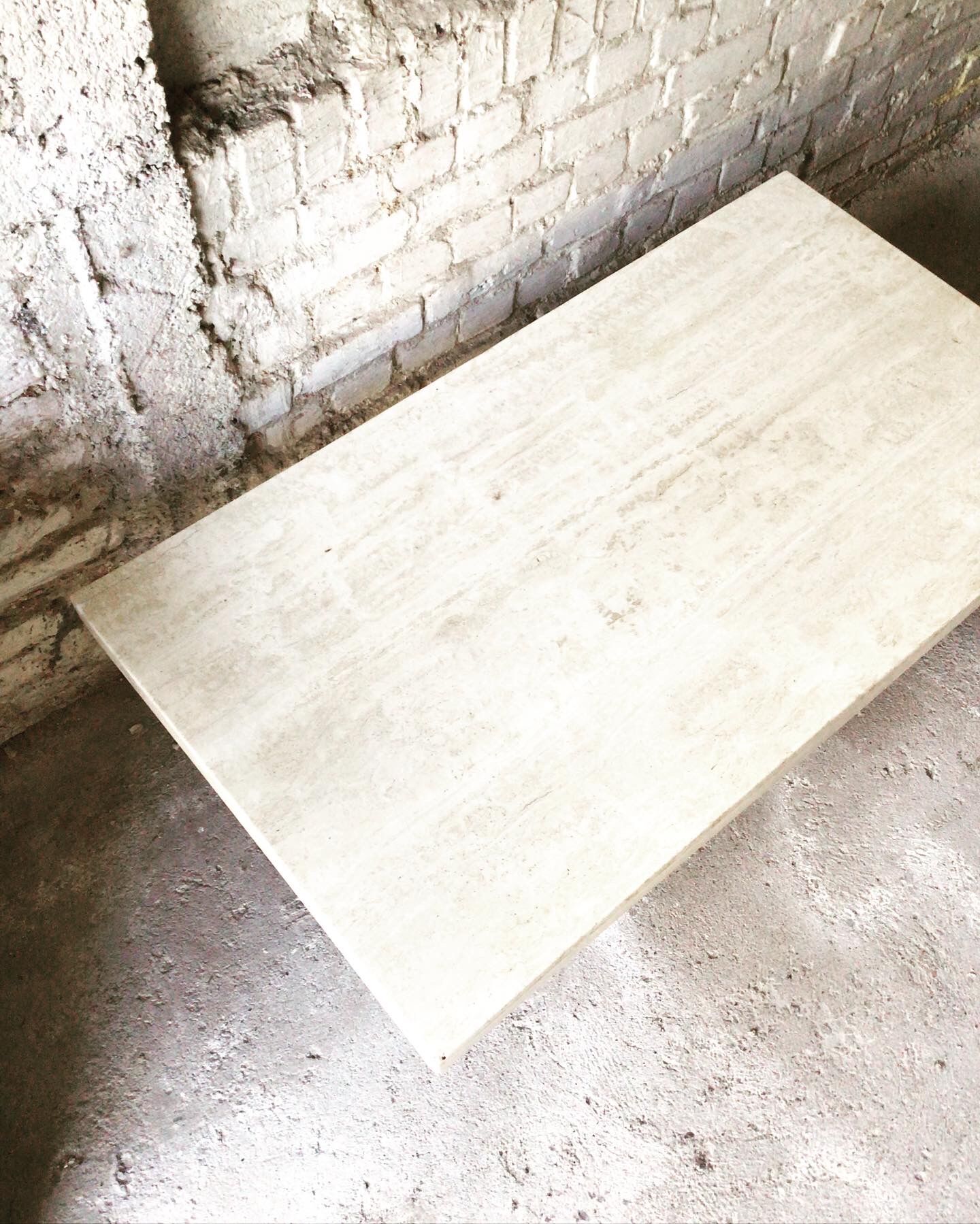 Italian travertine coffee table