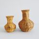 Rattan pitcher set, braided 1960s