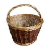 Two-tone wicker basket