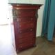 Antique Weekly Planner/Empire Style Commode-Caryatid-Patinated Bronze - 1950
