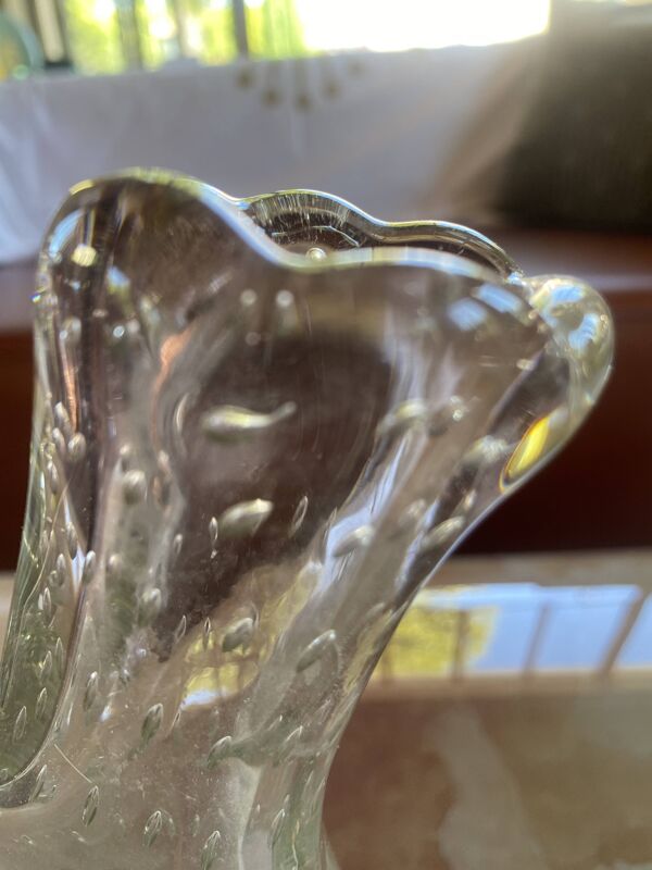 Vase en verre bullé Murano - Années 70