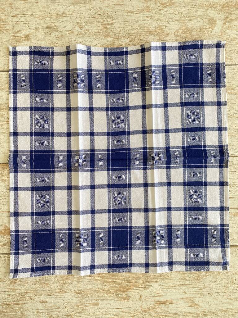 6 large napkins - Boarding school style - cotton: 50x50 cm