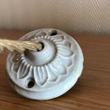 Striated glass suspension, modernist, from the 50s