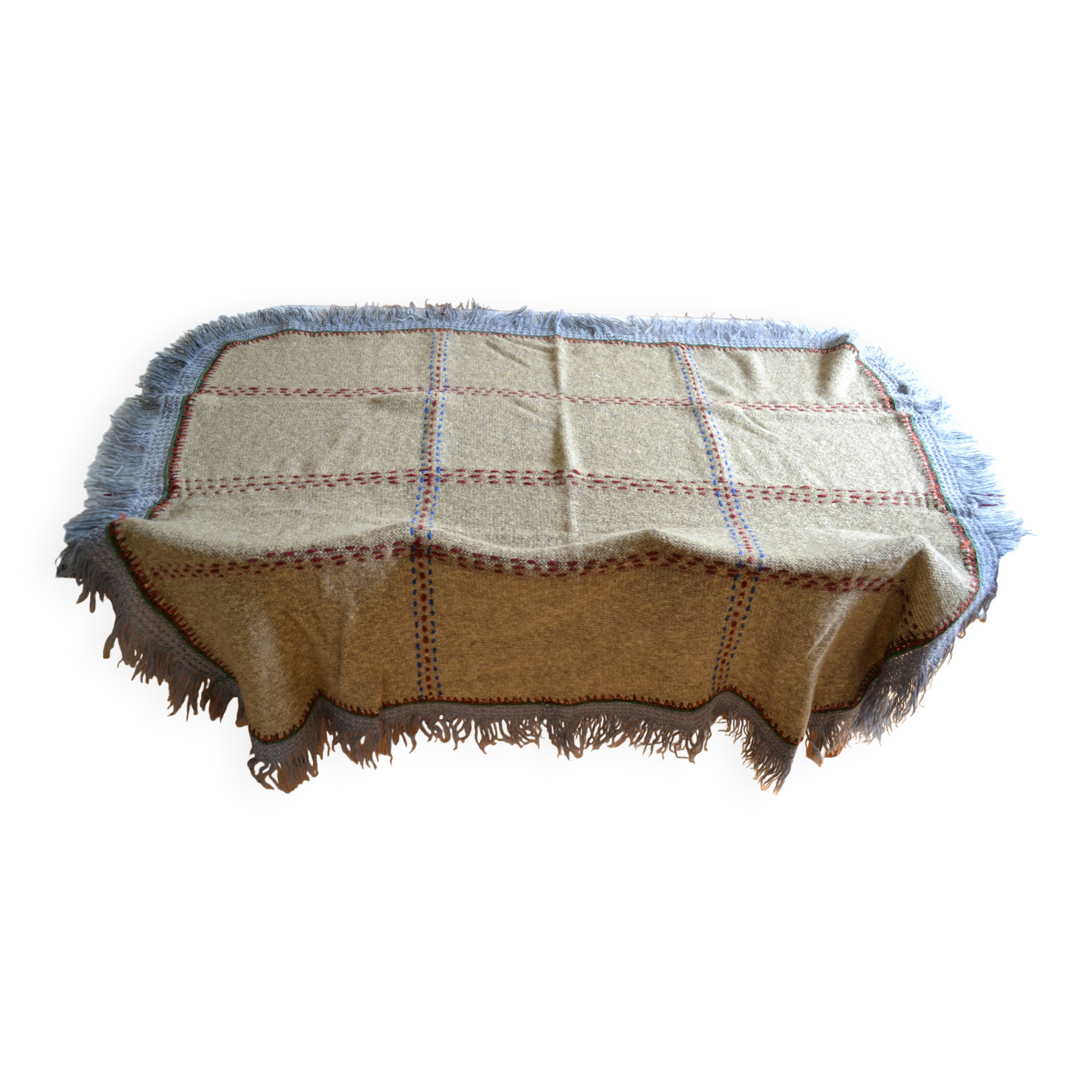 Vintage handmade pure wool blanket blanket