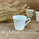 4 tasses vintage porcelaine blanche