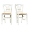 Pair of white white chairs vintage