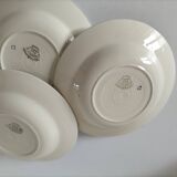 Trio of K&G Lunéville soup plates – Chantilly model, hand-painted