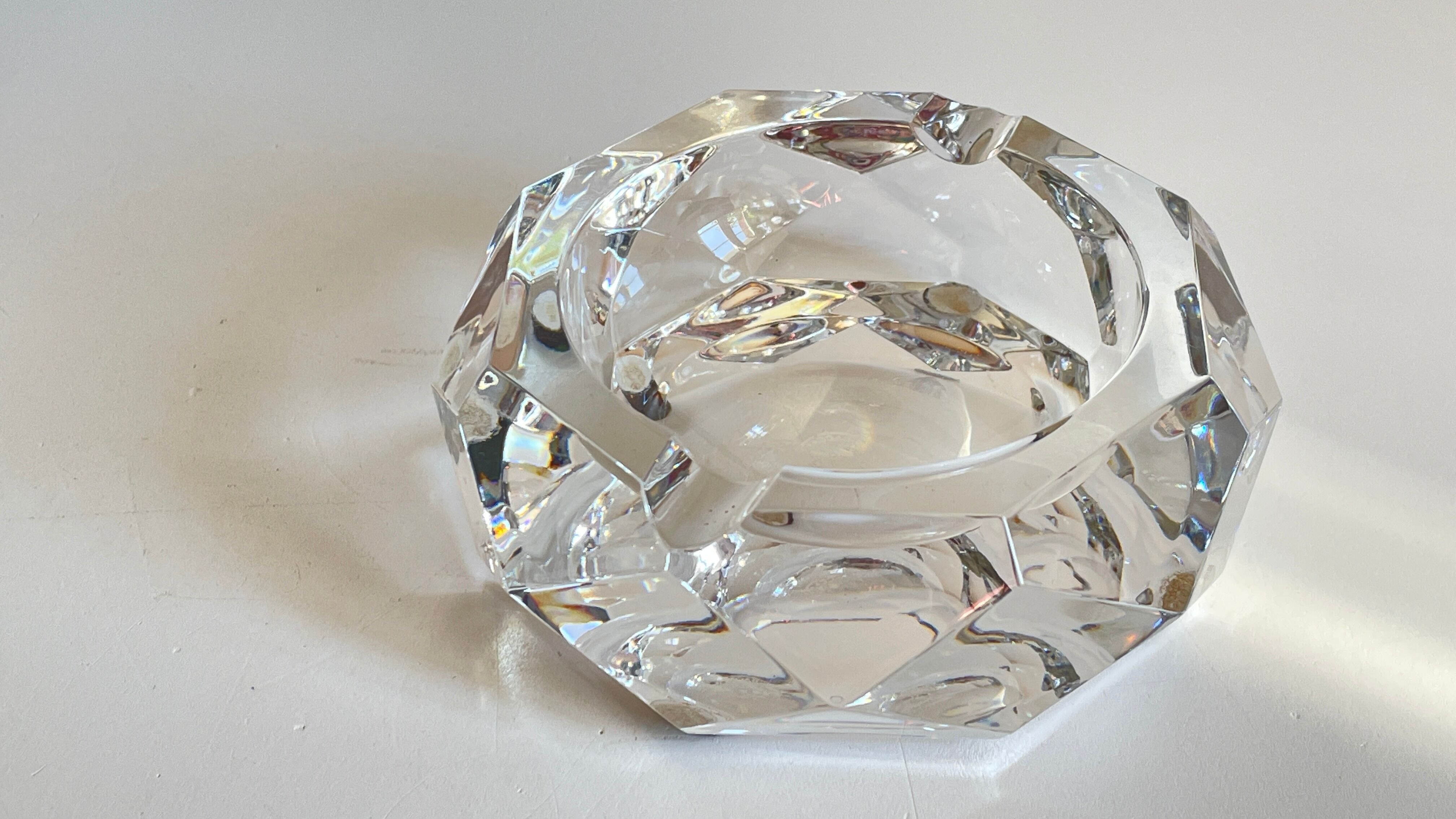 Baccarat crystal pocket ashtray, France