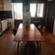 Table with extensions compass legs