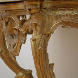 Early 19th century giltwood console table hall table