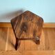 Brutalist wooden tripod stool