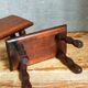 Pair of vintage solid turned wood footstools