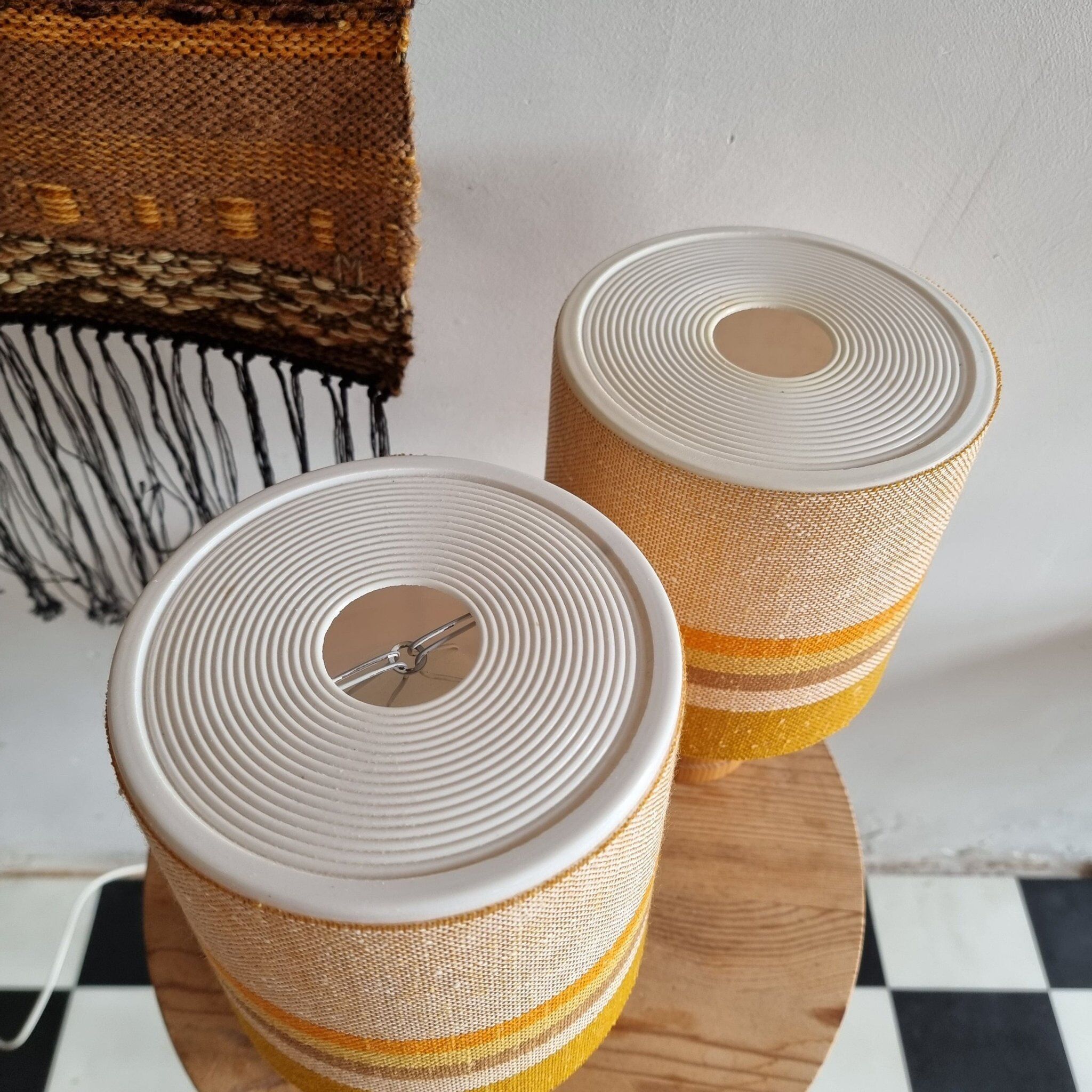 Pair bedside lamps 1970