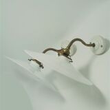 Pair of opaline wall lamps