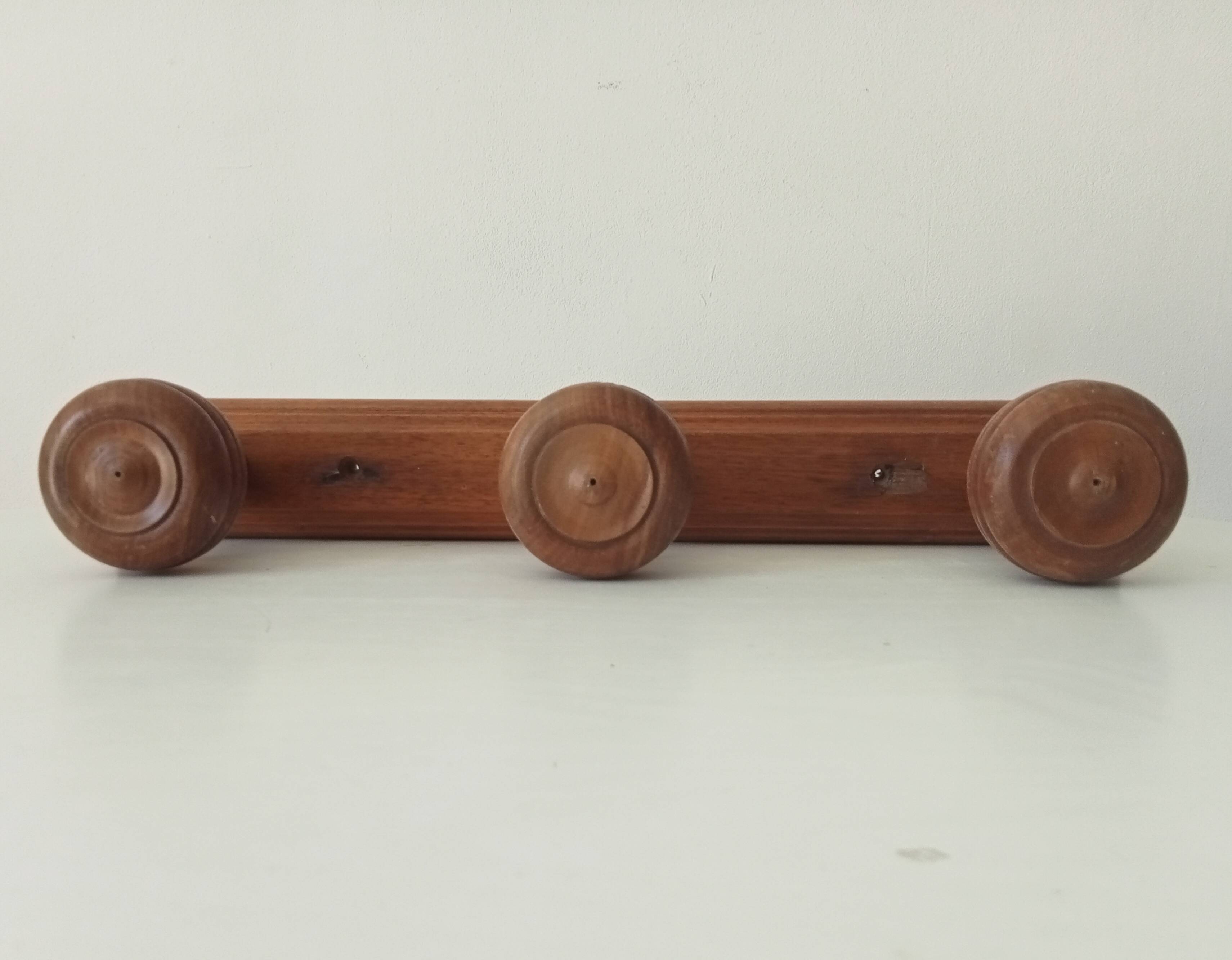 Rustic vintage wall coat rack