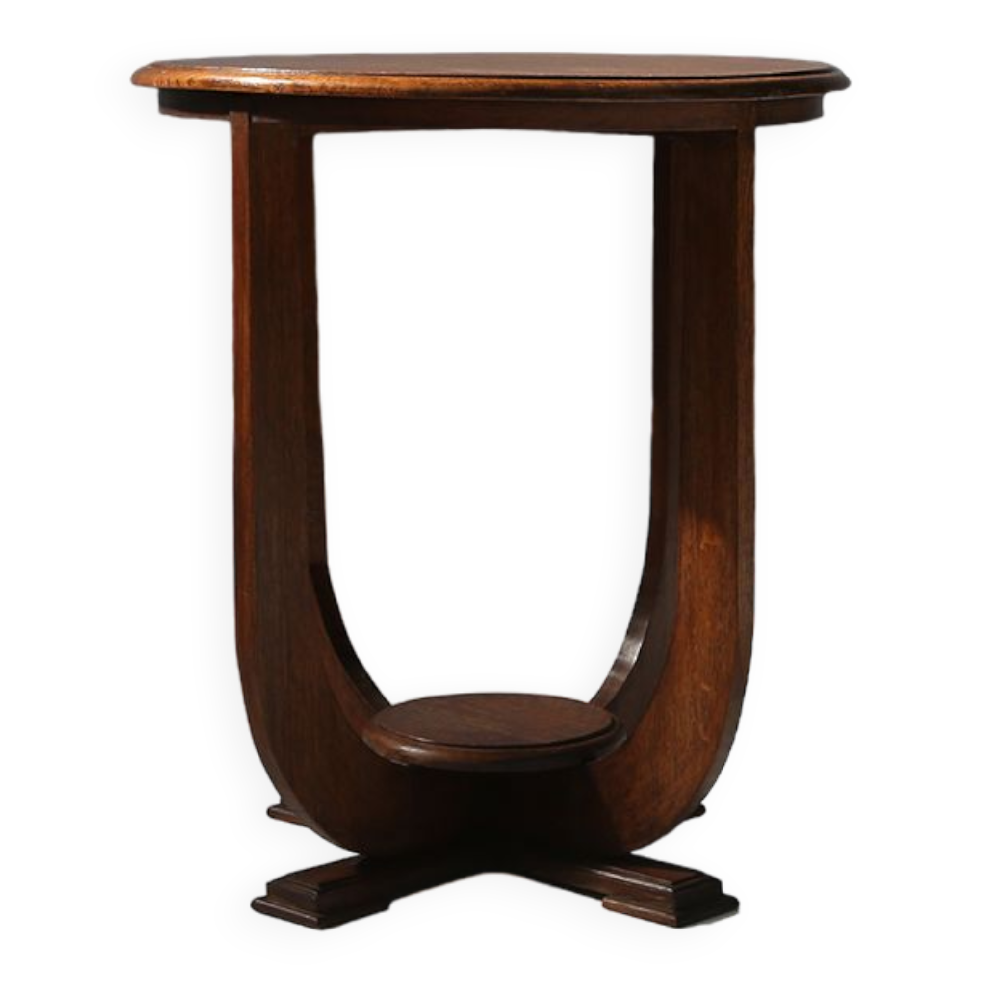Art Deco side table in oak wood, 1930's