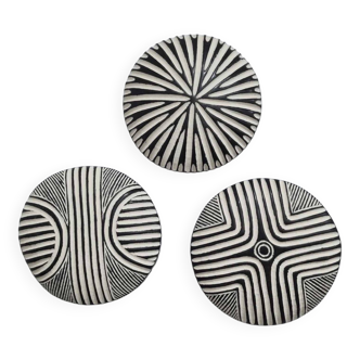 Set of 3 bamileke african shields