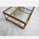 Vintage jewelry box in engraved glass and mirror bottom