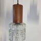 Scandinavian suspension in teak and glass