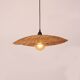 Rattan Pendant Light, 45x8cm Hat Light Fixture, Wicker Rattan Lamp