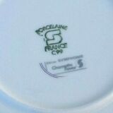 Suite of 6 cheese plates / dessert porcelain décor symphony