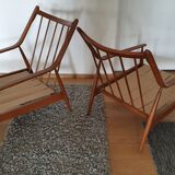Pair of Scandinavian armchairs 50-60s