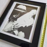 Framed black and white press photograph after Karl Lagerfeld, 30 x 26 cm