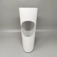 1970s Astonishing White Space Age vase by Linea Glass. Made in Italy