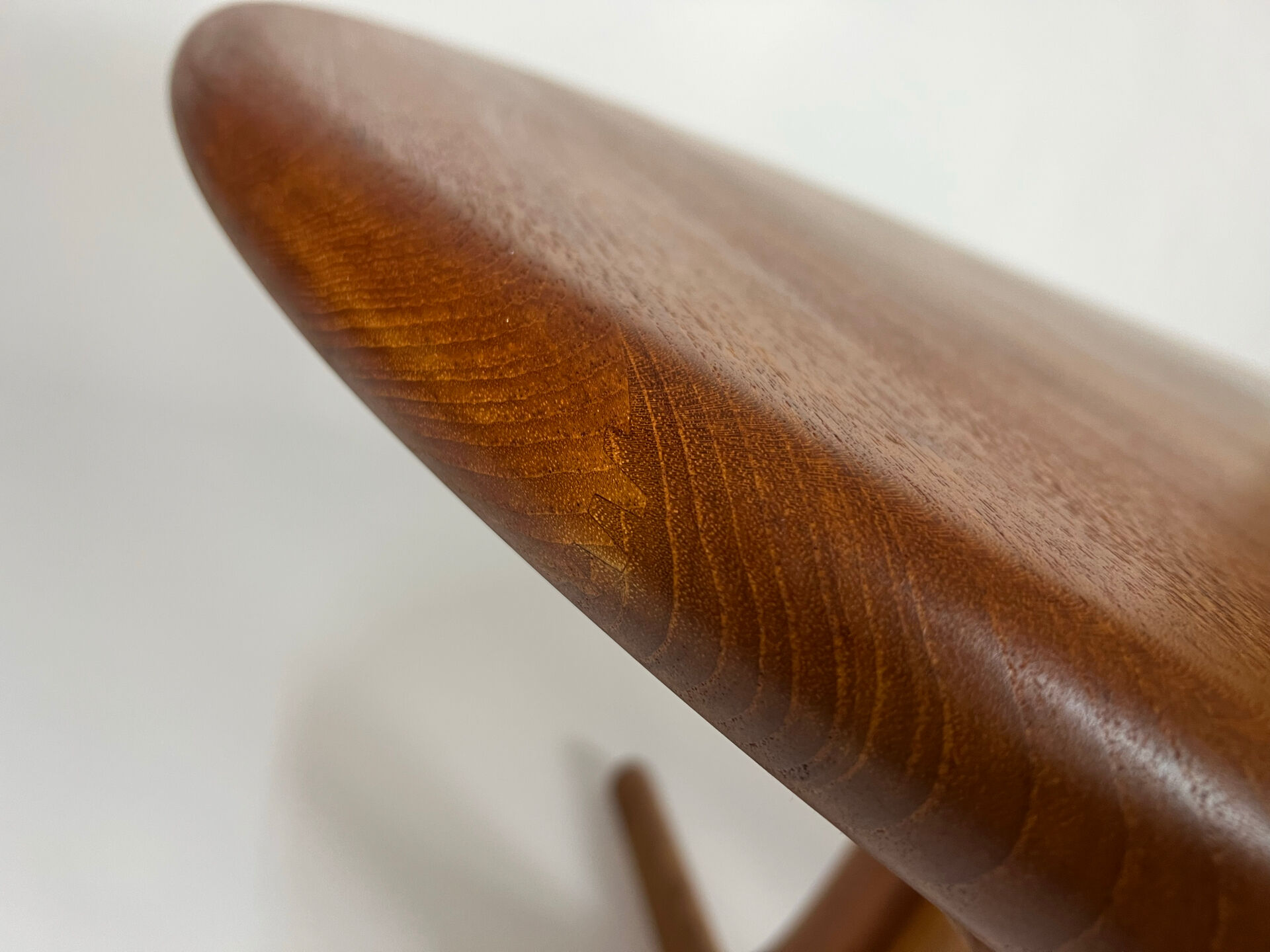 Vintage round teak dining table solid wood danish design 70s